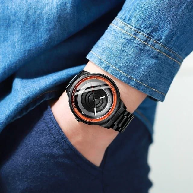 SANDA 1041 Mens Watches Top Brand Luxury Unique Design Fashion Watch Waterproof Quartz Watch for Men Black Clock