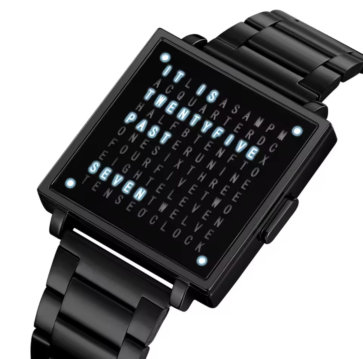 SKMEI 2312 Square Dial LED Display Men's Sports Watches Fashion Casual Business Digital Electronic Date Waterproof Wristwatch