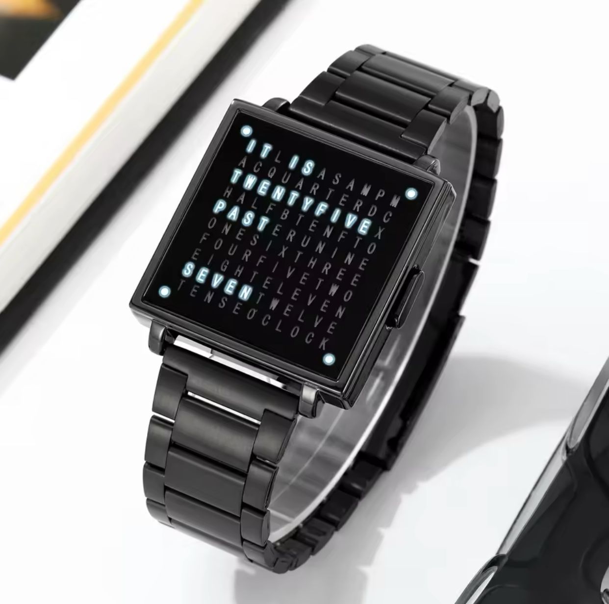 SKMEI 2312 Square Dial LED Display Men's Sports Watches Fashion Casual Business Digital Electronic Date Waterproof Wristwatch