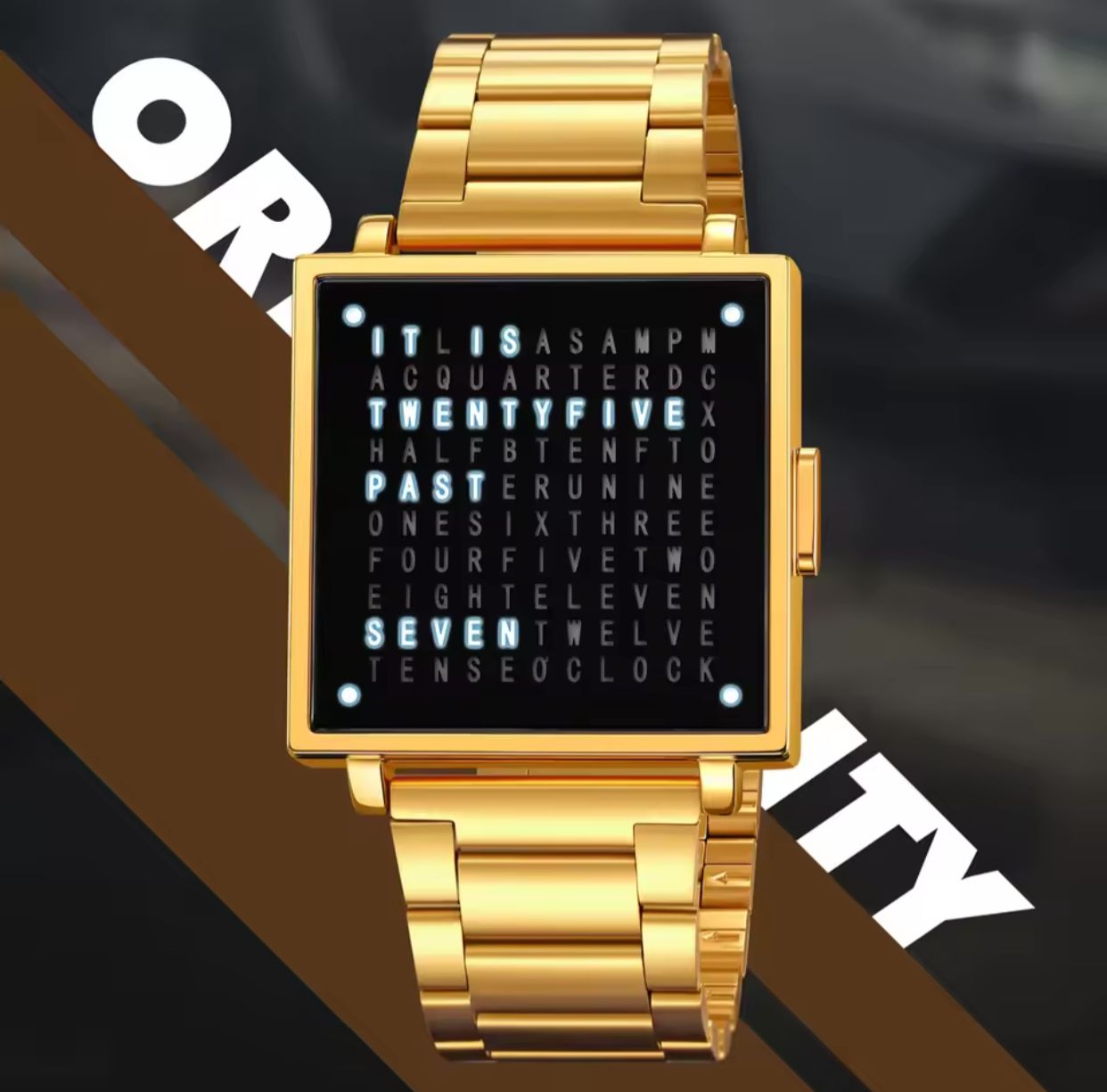 SKMEI 2312 Square Dial LED Display Men's Sports Watches Fashion Casual Business Digital Electronic Date Waterproof Wristwatch