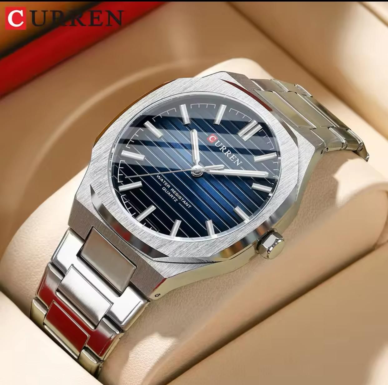 CURREN 8456 2025 Hot Sale NEW Luxury Business Luminous Men's Watches Simple Quartz Stainless Steel Clock Waterproof Wristwatch