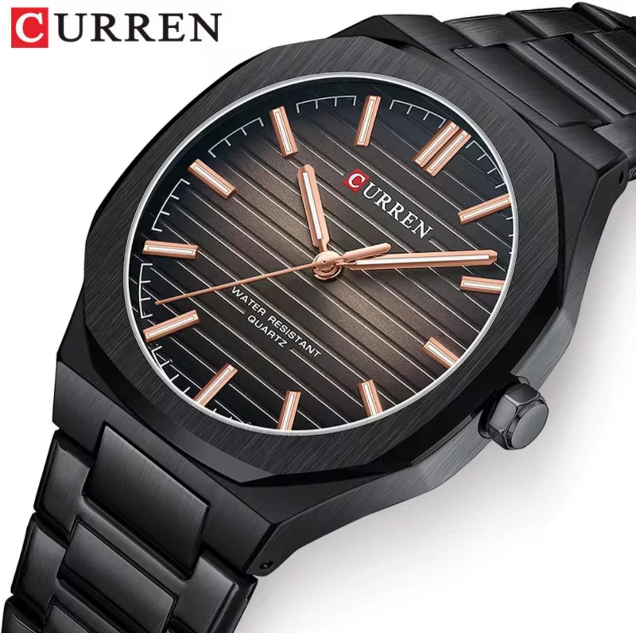 CURREN 8456 2025 Hot Sale NEW Luxury Business Luminous Men's Watches Simple Quartz Stainless Steel Clock Waterproof Wristwatch