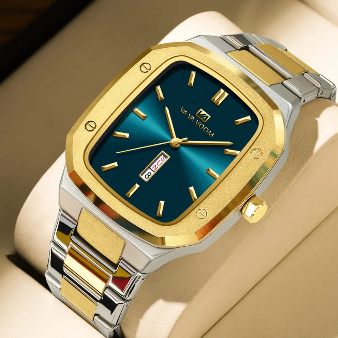 2025 New Design Luxury Va Voom 2381 Wrist Mens Watches Wholesale Stainless Steel Band Waterproof Square Business Hand Watch