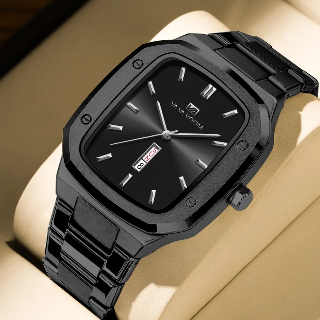 2025 New Design Luxury Va Voom 2381 Wrist Mens Watches Wholesale Stainless Steel Band Waterproof Square Business Hand Watch