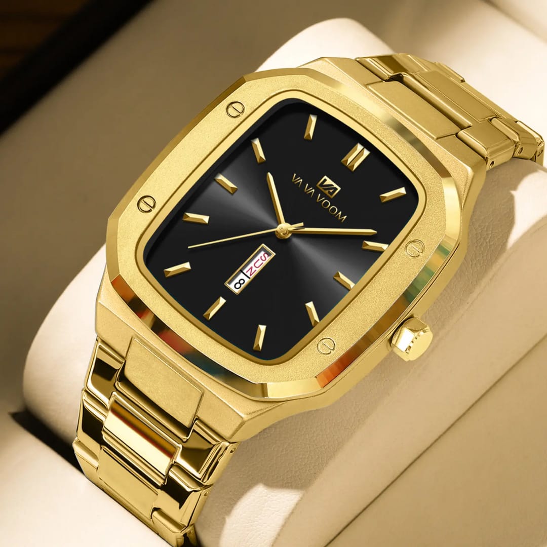 2025 New Design Luxury Va Voom 2381 Wrist Mens Watches Wholesale Stainless Steel Band Waterproof Square Business Hand Watch