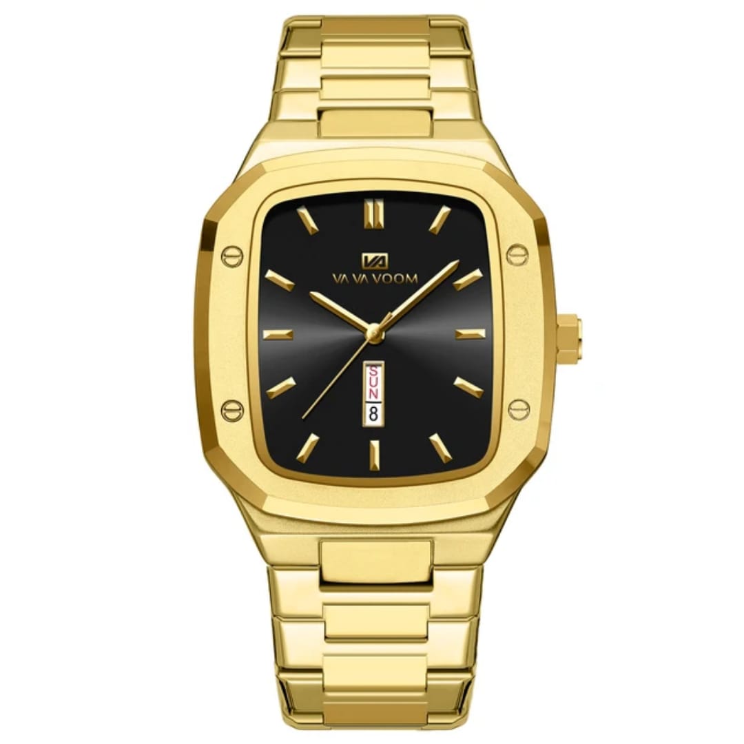 2025 New Design Luxury Va Voom 2381 Wrist Mens Watches Wholesale Stainless Steel Band Waterproof Square Business Hand Watch