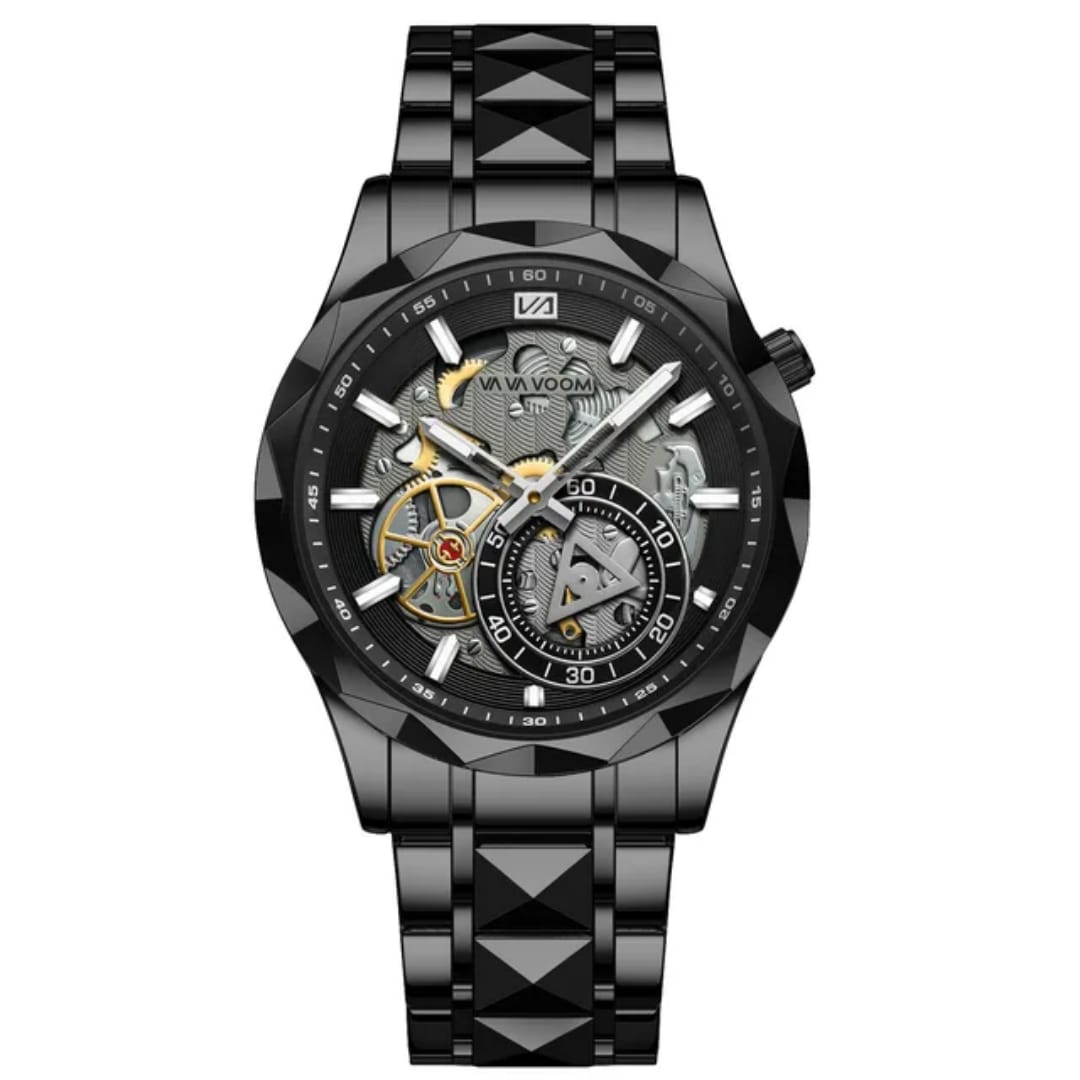 2025 VA VOOM 2734 Luxury Mens Luminous 3ATM Waterproof Stainless Steel Men Timer Running Seconds Original Clock Quartz Watch