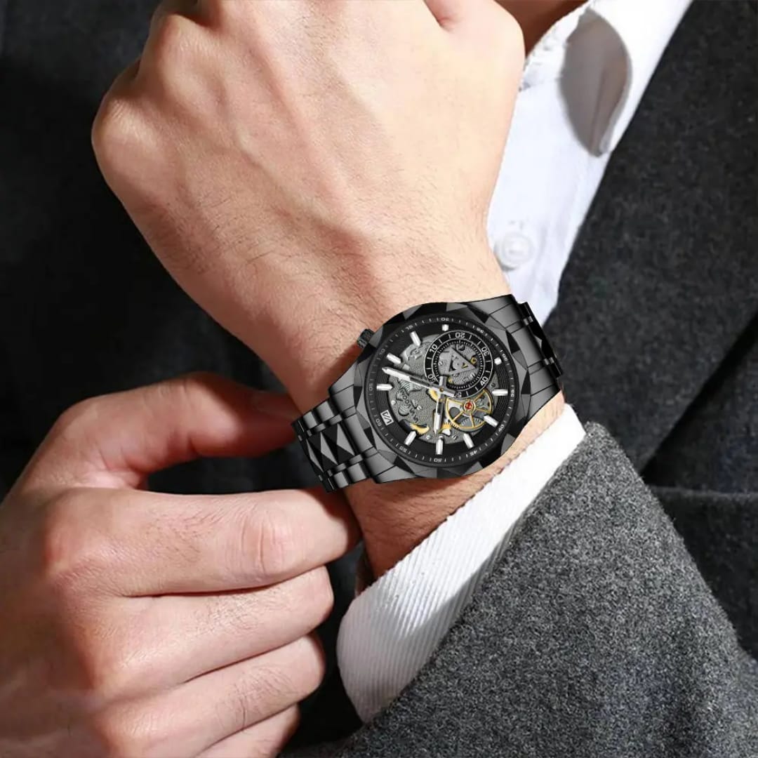 2025 VA VOOM 2734 Luxury Mens Luminous 3ATM Waterproof Stainless Steel Men Timer Running Seconds Original Clock Quartz Watch
