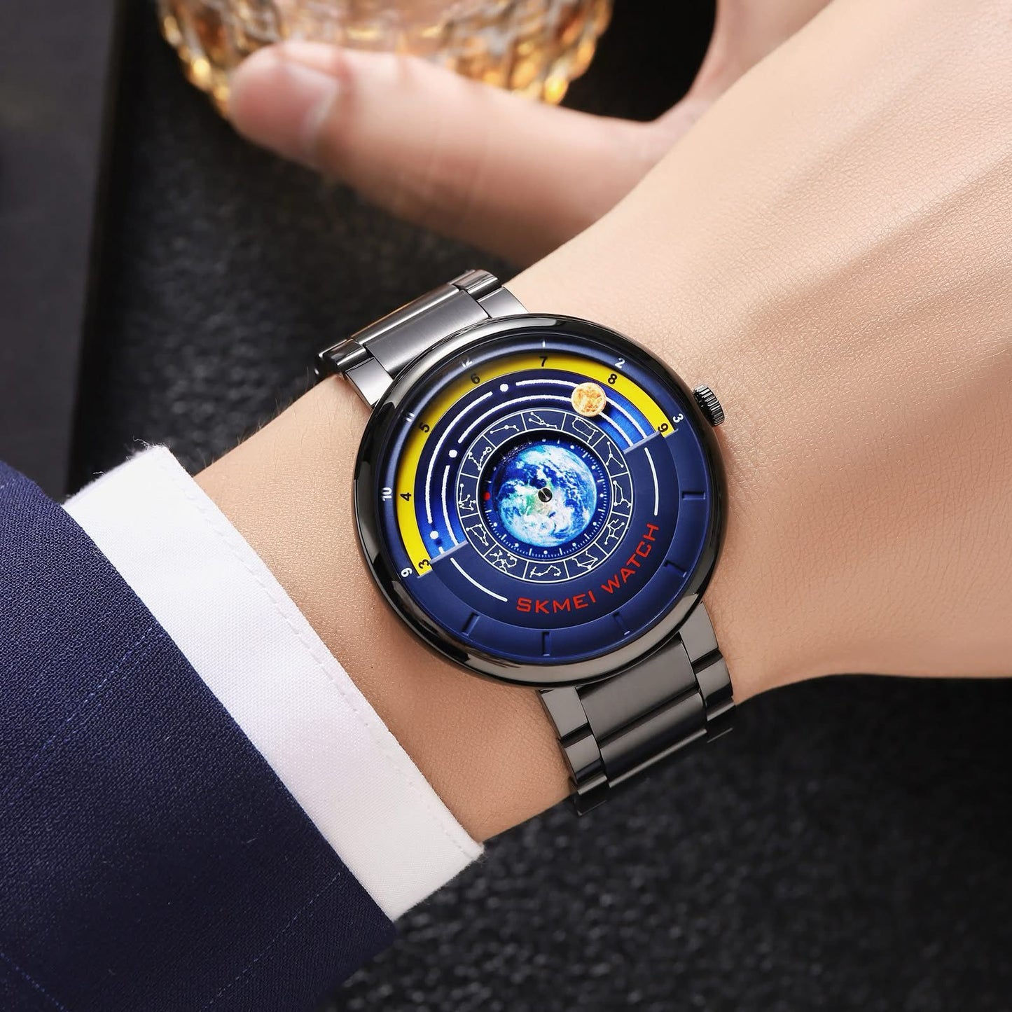 Top Brand Skmei 2361 Fashion Blue Dial Watch Men 30ATM Waterproof Date Sport Watches Mens Quartz Wristwatch
