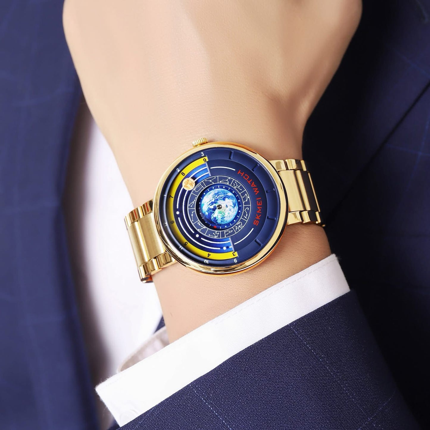 Top Brand Skmei 2361 Fashion Blue Dial Watch Men 30ATM Waterproof Date Sport Watches Mens Quartz Wristwatch