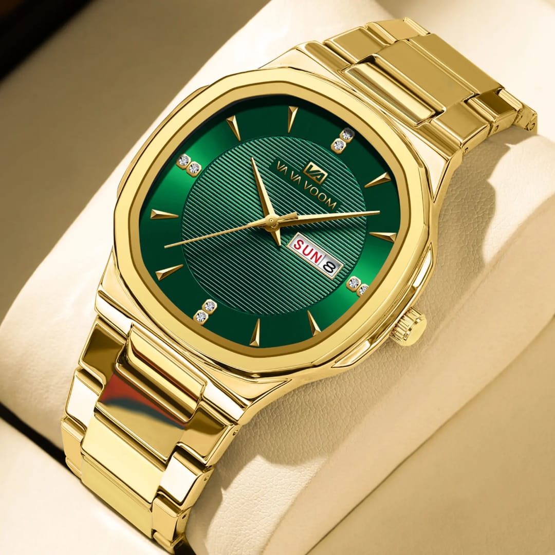 VA VA VOOM VA2851 High Quality Original Luxury Watches Men Stainless Steel Strap Business Fashion Square Quartz Wristwatch