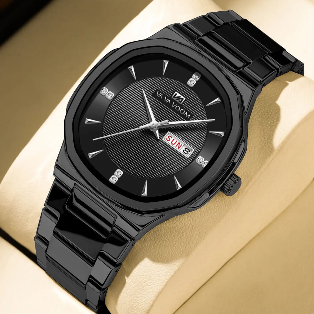 VA VA VOOM VA2851 High Quality Original Luxury Watches Men Stainless Steel Strap Business Fashion Square Quartz Wristwatch