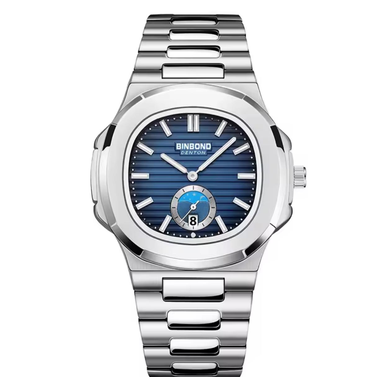 BINBOND B1786 Trendy Top Rating Newest Arrival Product Low Price Chronograph Promotional Men Quartz Watch Stainless Steel Band