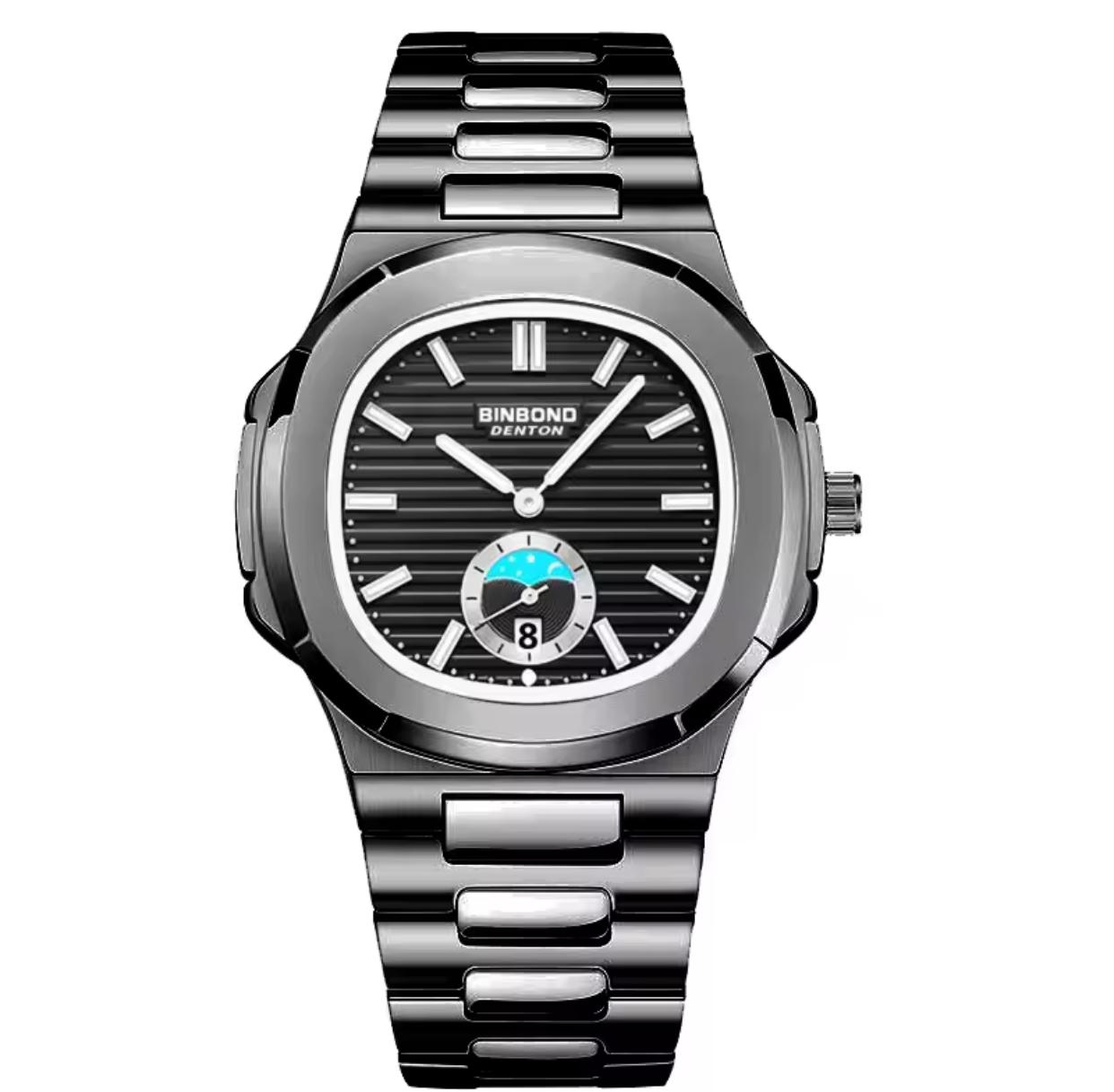 BINBOND B1786 Trendy Top Rating Newest Arrival Product Low Price Chronograph Promotional Men Quartz Watch Stainless Steel Band