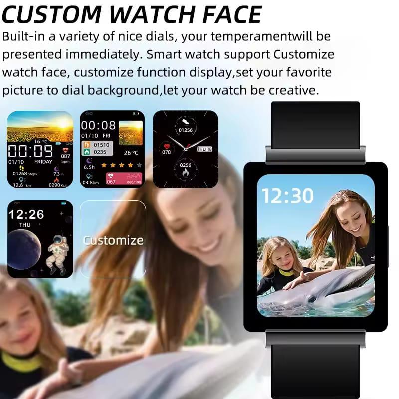 Square Smart Watch KS01 Men Women Fashion Sport Smart wrist NFC Music Heart Rate Blood Oxygen Smartwatch Men
