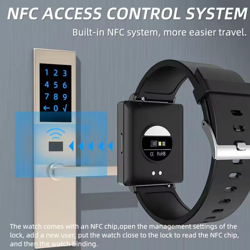 Square Smart Watch KS01 Men Women Fashion Sport Smart wrist NFC Music Heart Rate Blood Oxygen Smartwatch Men