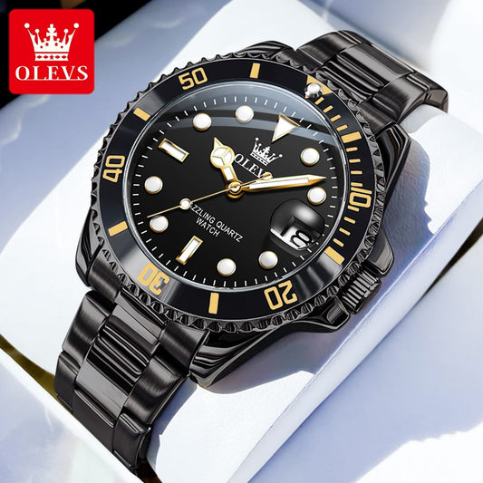 Olevs 5885 Top High Quality Sport Watches for Men Waterproof Classic Stainless Steel Fashion Man Wrist Business Quartz Watches