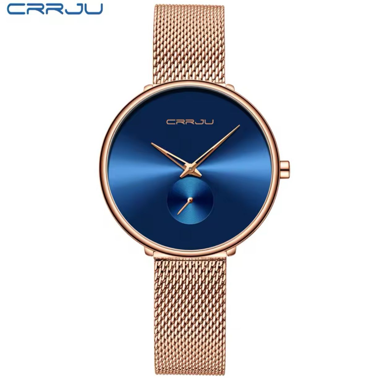 Fashion Women's Luxury Watches Quartz Watch CRRJU 2165 Fashion Daily Dress Mesh Gold Silver Rose Gold Band Quartz Womens Watches in Wristwatches