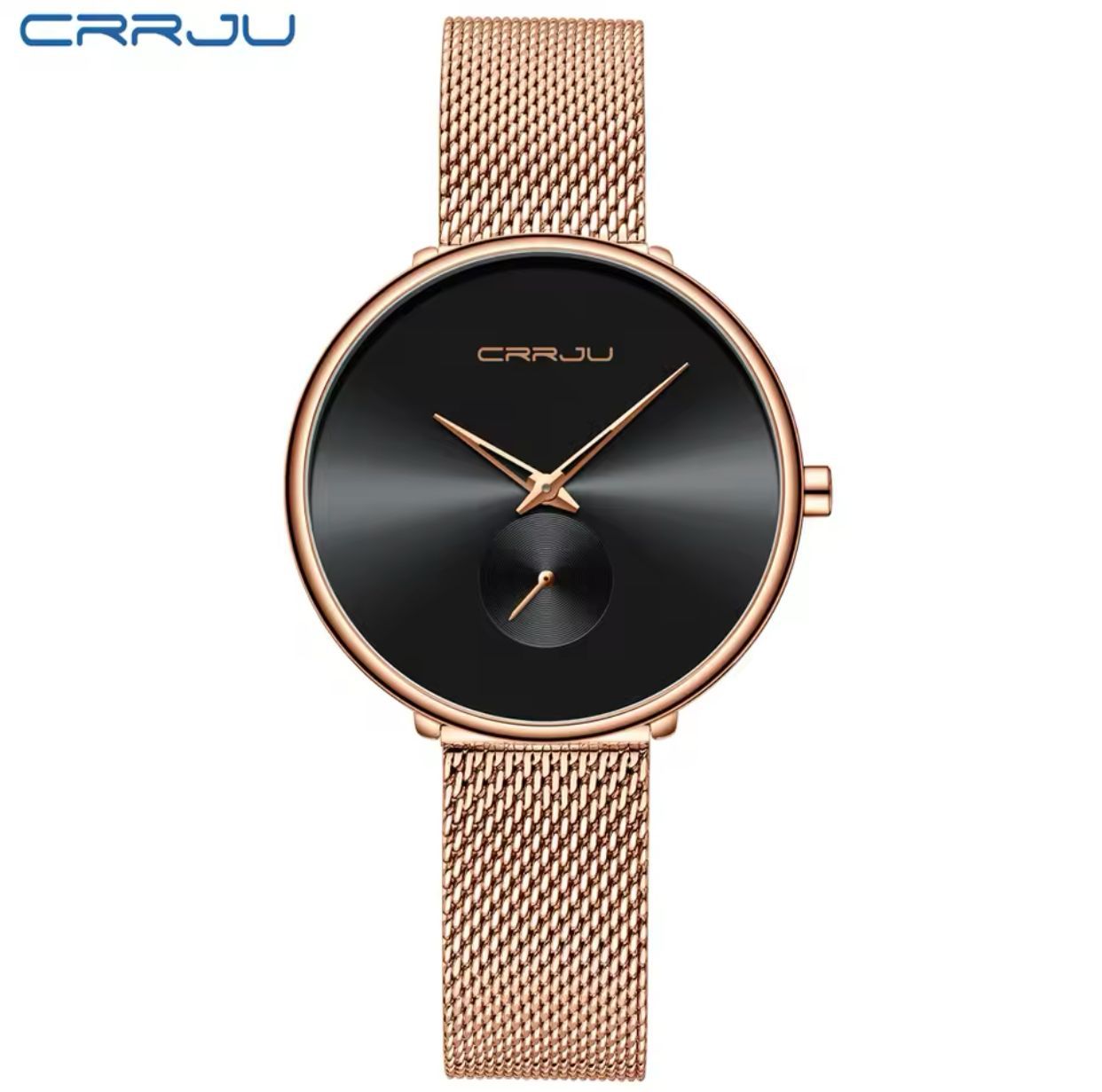 Fashion Women's Luxury Watches Quartz Watch CRRJU 2165 Fashion Daily Dress Mesh Gold Silver Rose Gold Band Quartz Womens Watches in Wristwatches
