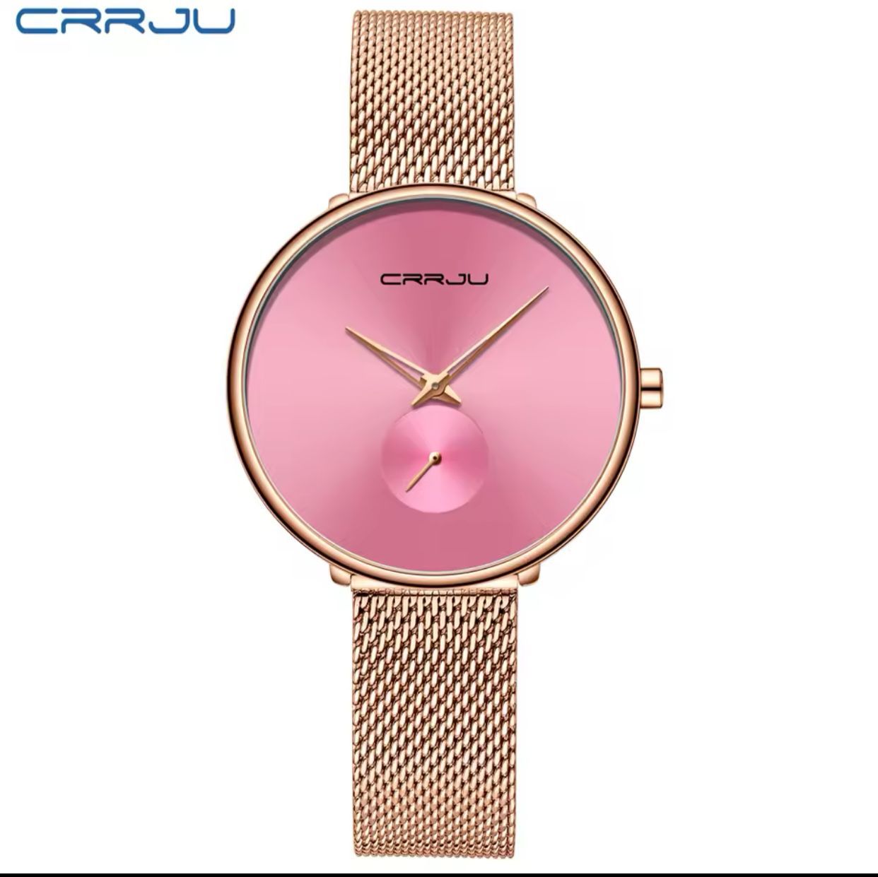 Fashion Women's Luxury Watches Quartz Watch CRRJU 2165 Fashion Daily Dress Mesh Gold Silver Rose Gold Band Quartz Womens Watches in Wristwatches