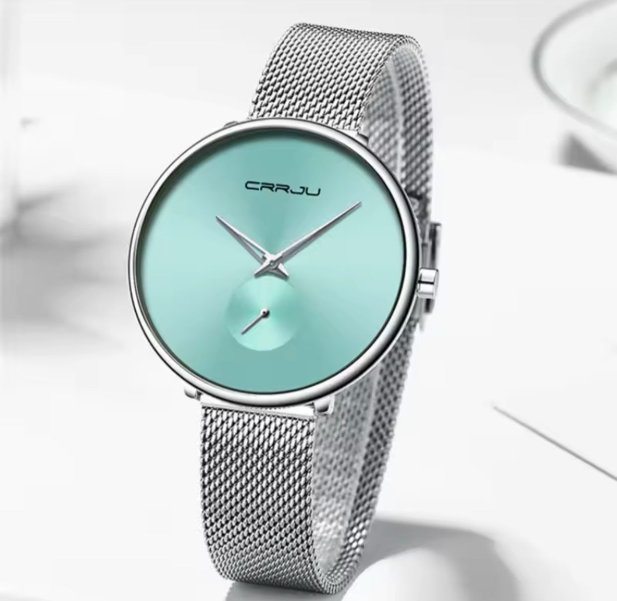 Fashion Women's Luxury Watches Quartz Watch CRRJU 2165 Fashion Daily Dress Mesh Gold Silver Rose Gold Band Quartz Womens Watches in Wristwatches