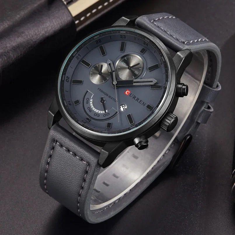 Men's Fashion Casual Sport Quartz Watch Men Watches Top Brand Luxury Leather Wristwatch Male Clock CURREN 8217