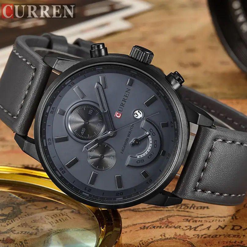 Men's Fashion Casual Sport Quartz Watch Men Watches Top Brand Luxury Leather Wristwatch Male Clock CURREN 8217