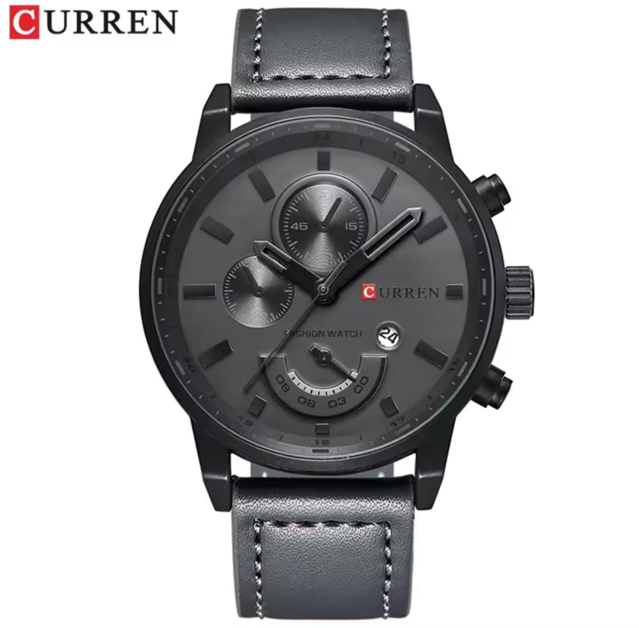 Men's Fashion Casual Sport Quartz Watch Men Watches Top Brand Luxury Leather Wristwatch Male Clock CURREN 8217
