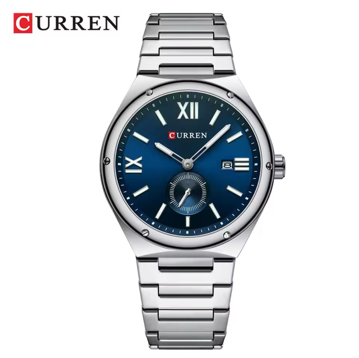 Curren 8471 Men Waterproof Luxury Calendar Quartz Movement Stainless Steel Fashion Business Watch