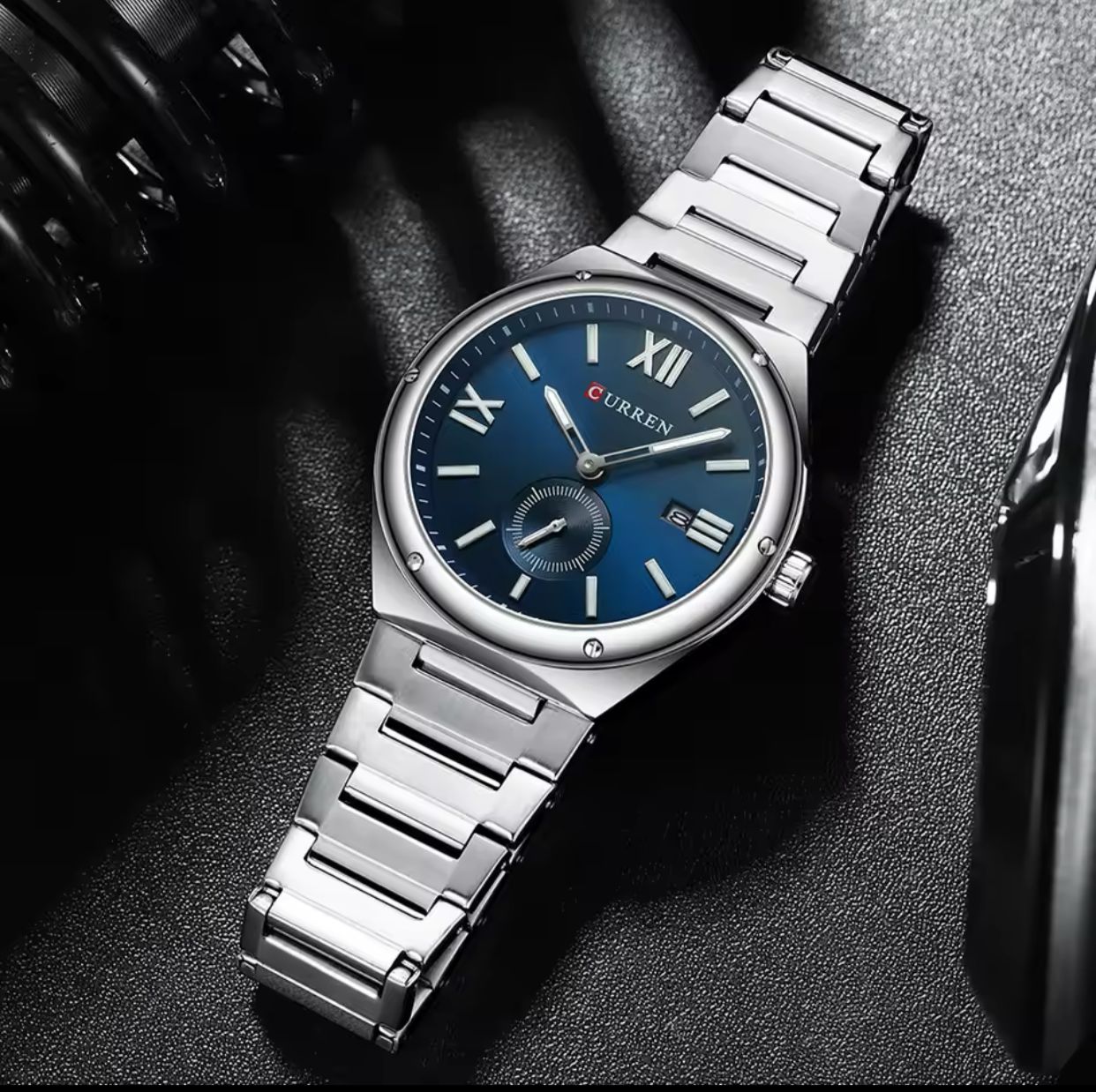 Curren 8471 Men Waterproof Luxury Calendar Quartz Movement Stainless Steel Fashion Business Watch