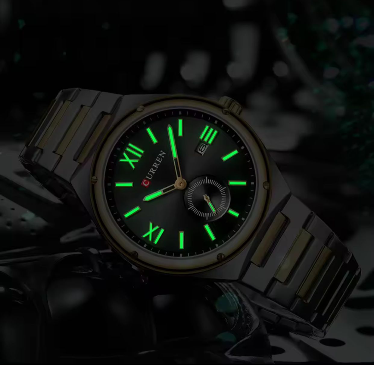 Curren 8471 Men Waterproof Luxury Calendar Quartz Movement Stainless Steel Fashion Business Watch
