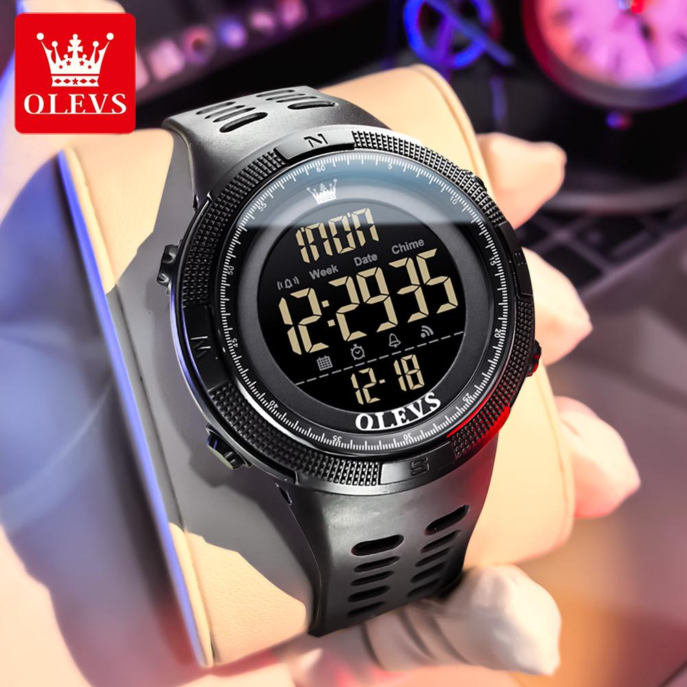 Olevs 1109 Sport Fashion Outdoor Digit Time LED Light Watch 5bar Water-resistance