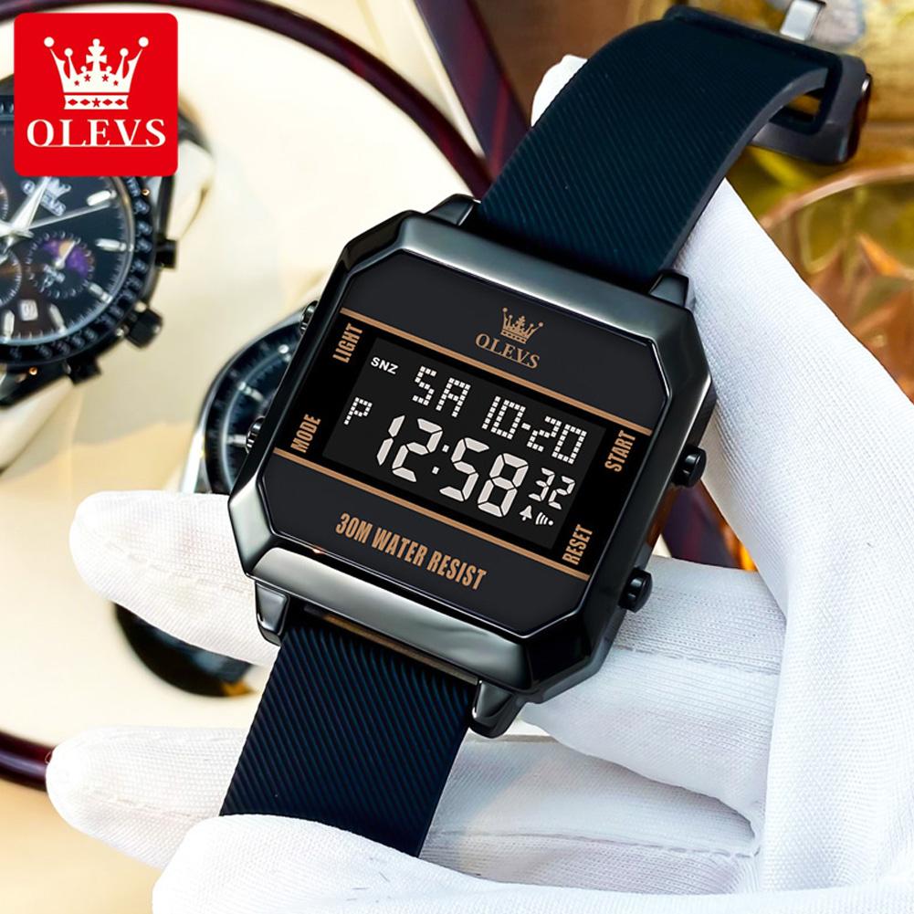 OLEVS 1103 New Arrival Men Digital Watches 3ATM Waterproof Sport Watch Fashion Dual Time Wrist Multi Functional Digital Watch