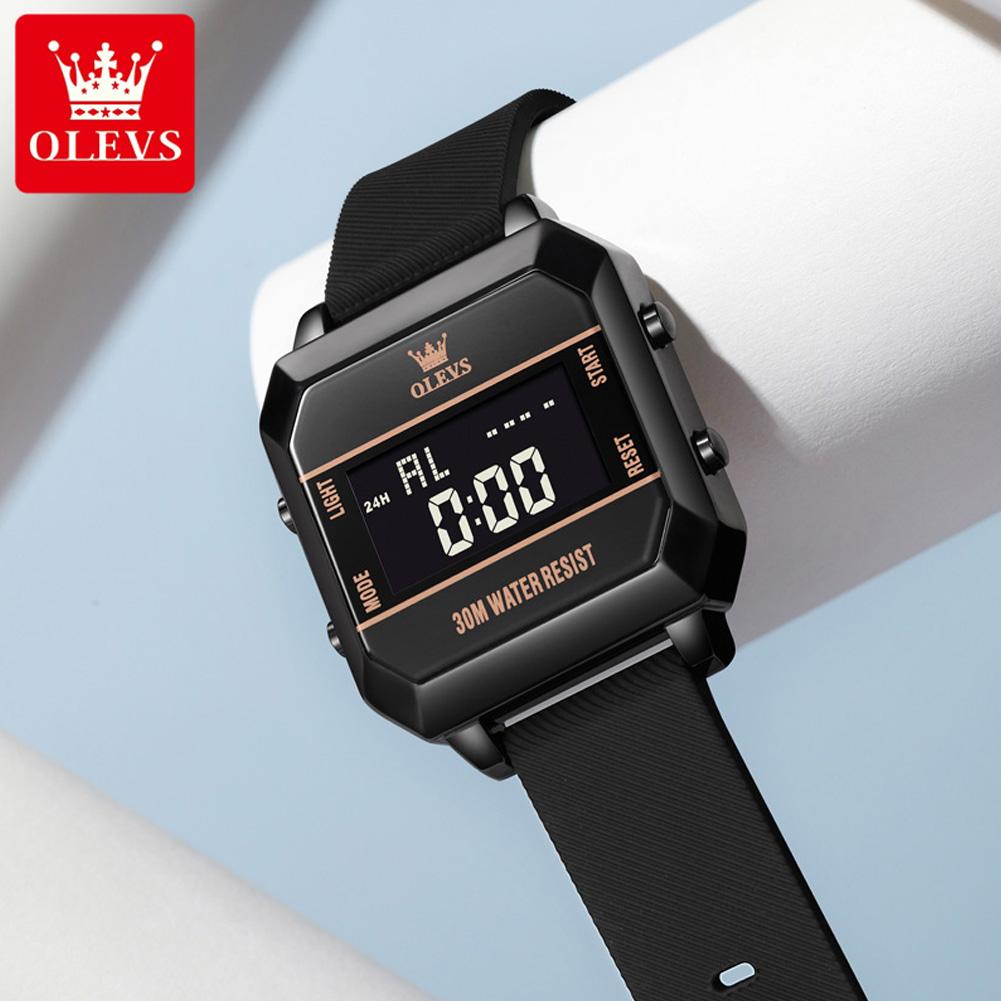 OLEVS 1103 New Arrival Men Digital Watches 3ATM Waterproof Sport Watch Fashion Dual Time Wrist Multi Functional Digital Watch