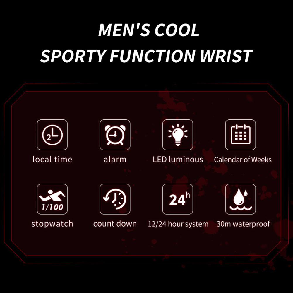 OLEVS 1103 New Arrival Men Digital Watches 3ATM Waterproof Sport Watch Fashion Dual Time Wrist Multi Functional Digital Watch