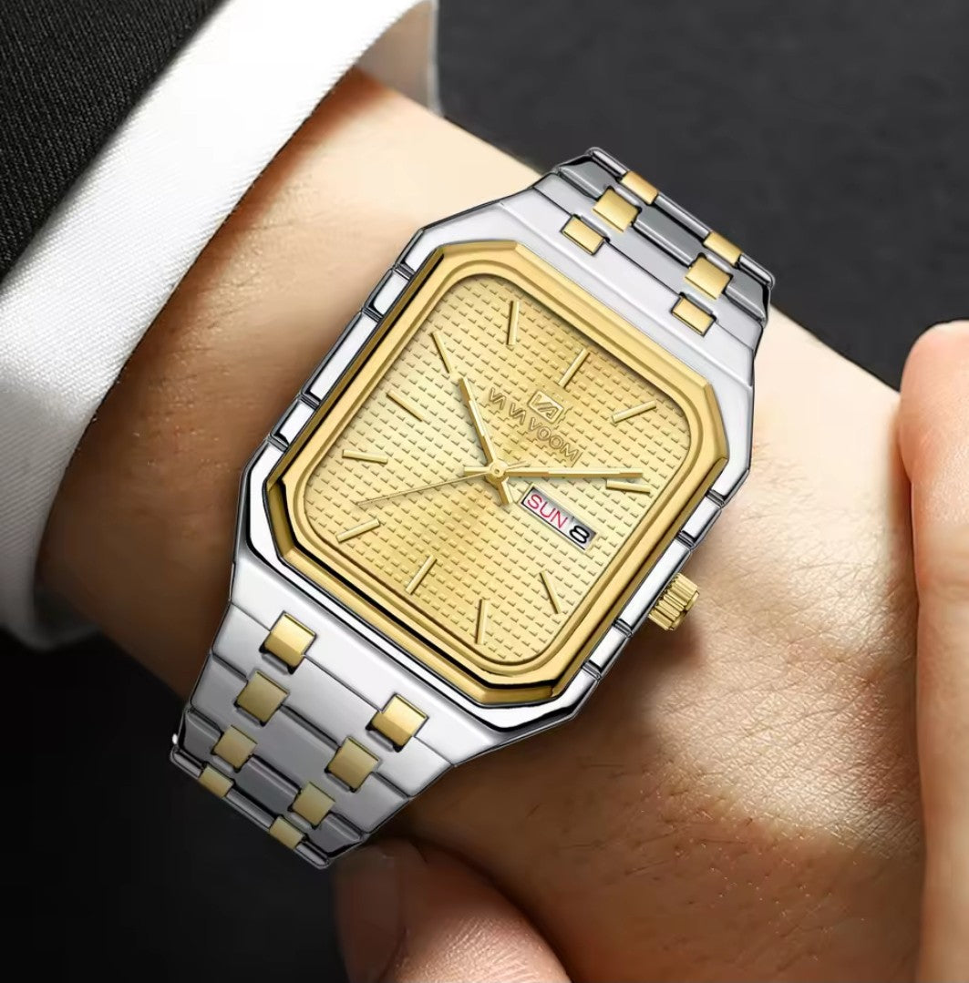 VA VA VOOM 2881 Business Quartz Wristwatch Waterproof Stainless Steel Charm Watches Man Male Clock Fashion Watch for Boys Men