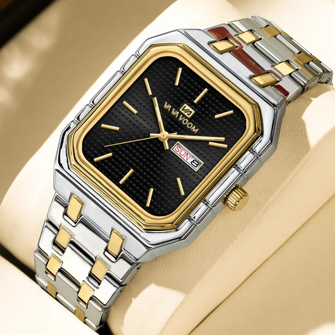 VA VA VOOM 2881 Business Quartz Wristwatch Waterproof Stainless Steel Charm Watches Man Male Clock Fashion Watch for Boys Men