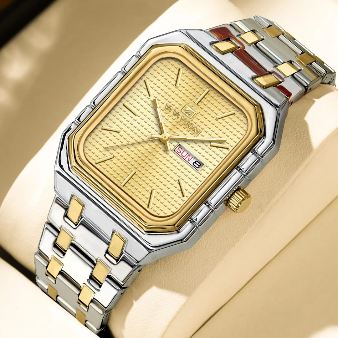 VA VA VOOM 2881 Business Quartz Wristwatch Waterproof Stainless Steel Charm Watches Man Male Clock Fashion Watch for Boys Men