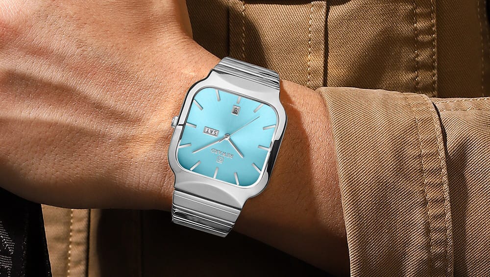 REWARD RD611264M Square Complete Calendar Steel Band Popular Couple Fashion Gold Wristwatch Japan Quartz Watches