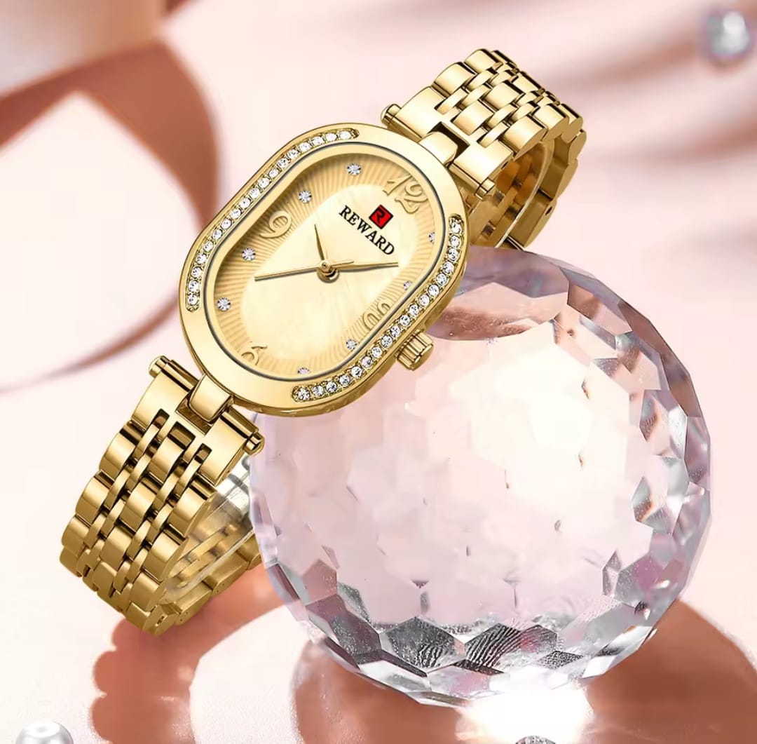 REWARD RD21058L Rose Gold Women Wristwatch Fashion Luxury Ultra-Thin Quartz Watches Stainless Steel Strap Gift for Ladies Girl