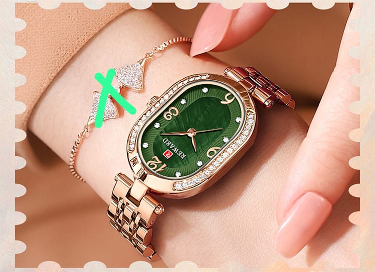 REWARD RD21058L Rose Gold Women Wristwatch Fashion Luxury Ultra-Thin Quartz Watches Stainless Steel Strap Gift for Ladies Girl