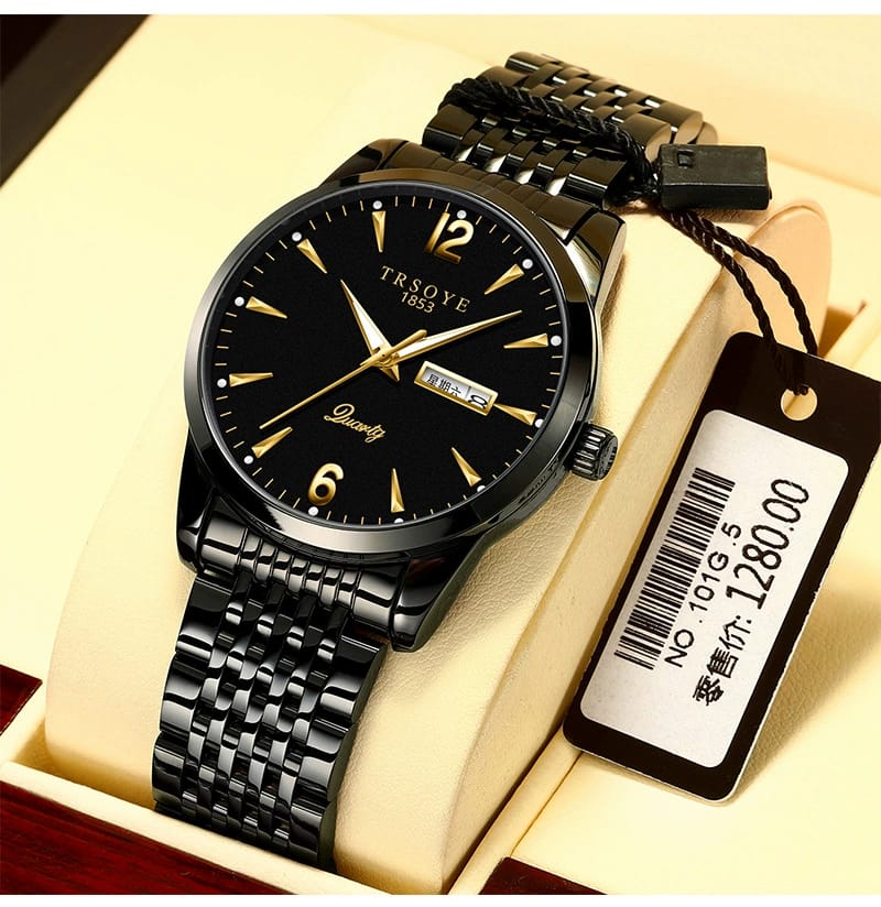 Fashion TRSOYE TRS068 Top Brand Men Watch Luxury Wrist Quartz Luminous Hands Steel