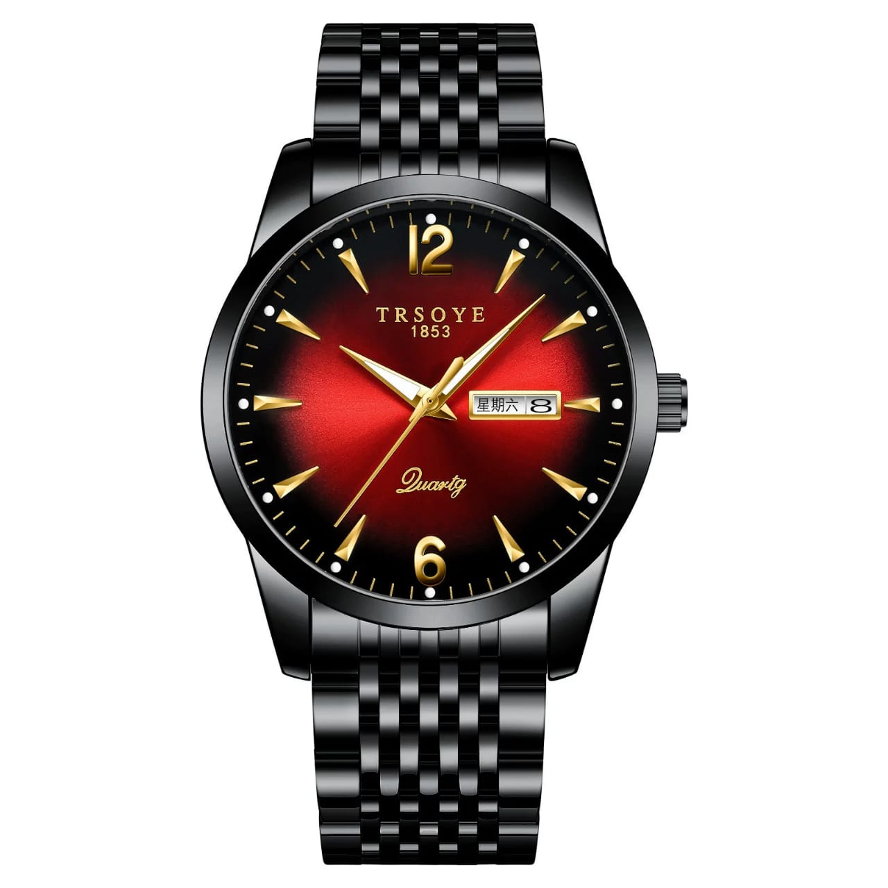 Fashion TRSOYE TRS068 Top Brand Men Watch Luxury Wrist Quartz Luminous Hands Steel
