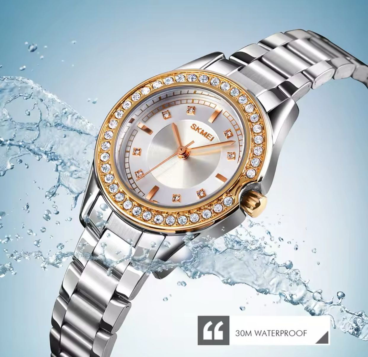 SKMEI 1534 Women Watches High Quality Brand Wristwatch Women's Diamond Waterproof Business Watch Women's Quartz Watch