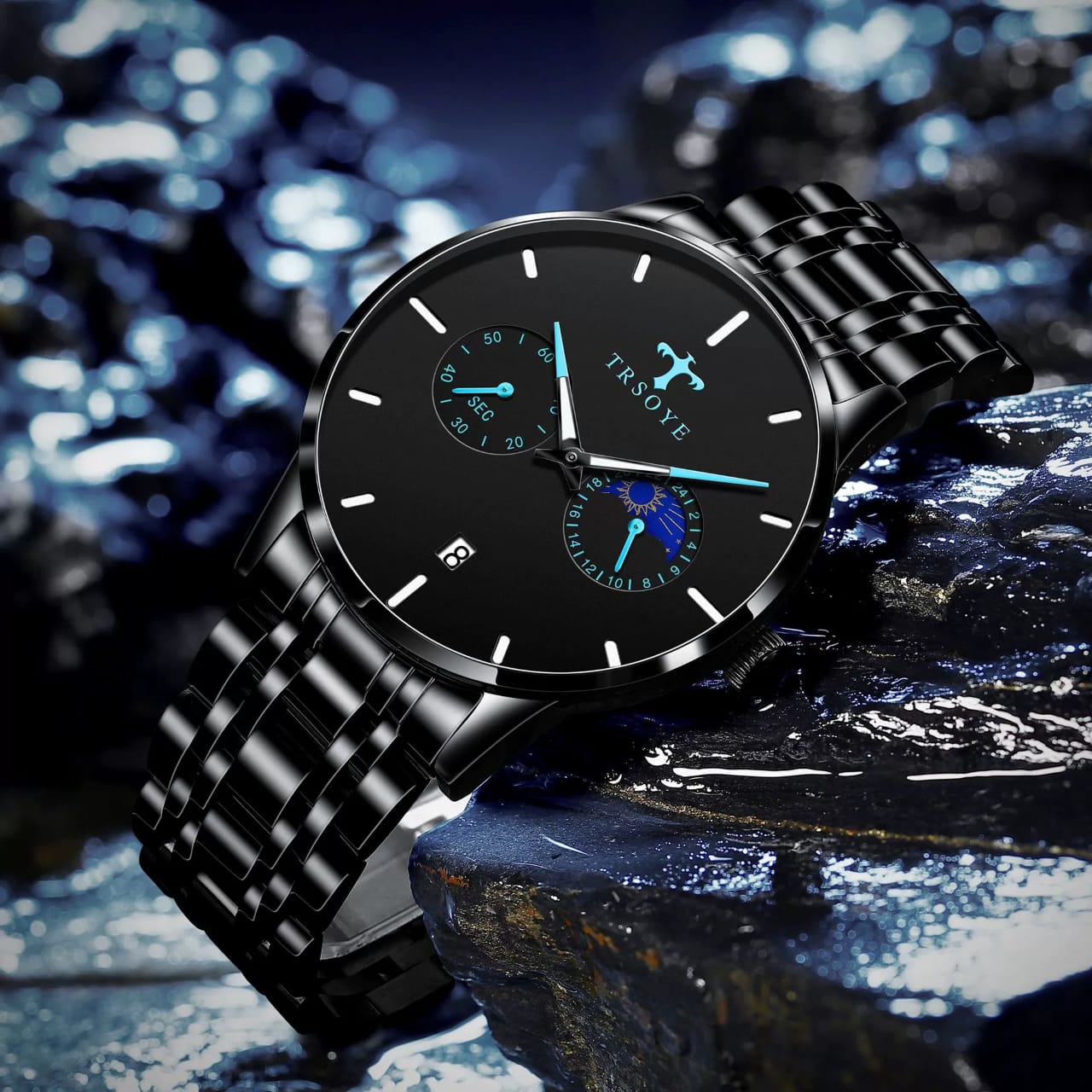 High Quality Stainless Steel TRSOYE TRS658 Man Quartz Watch