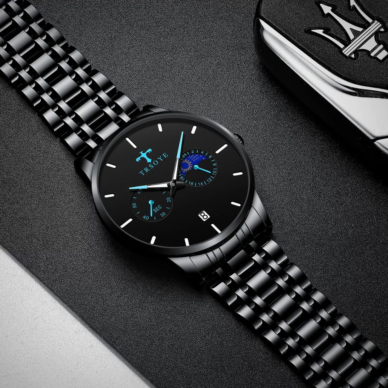 High Quality Stainless Steel TRSOYE TRS658 Man Quartz Watch