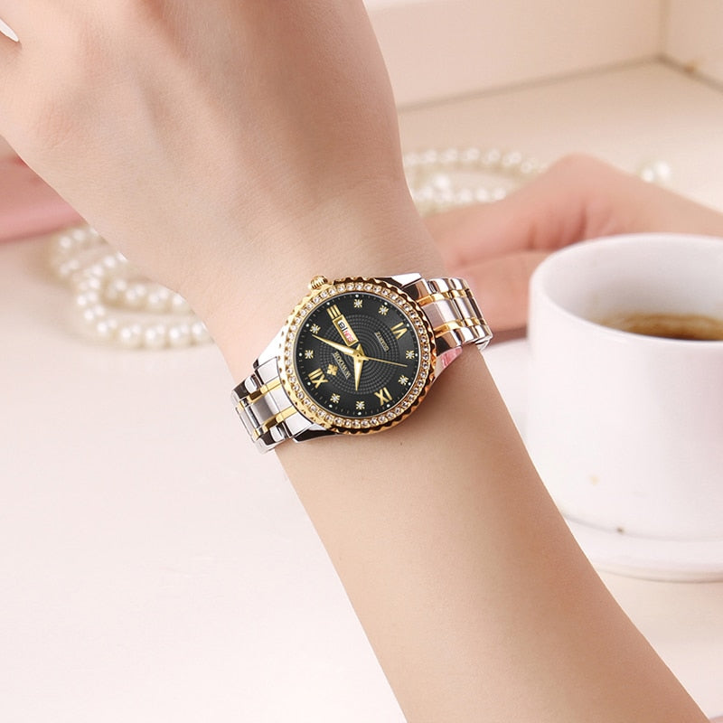 WWOOR 8856 Watch New Design for Luminous Stainless Steel Watches Fashion Quartz Wristwatches