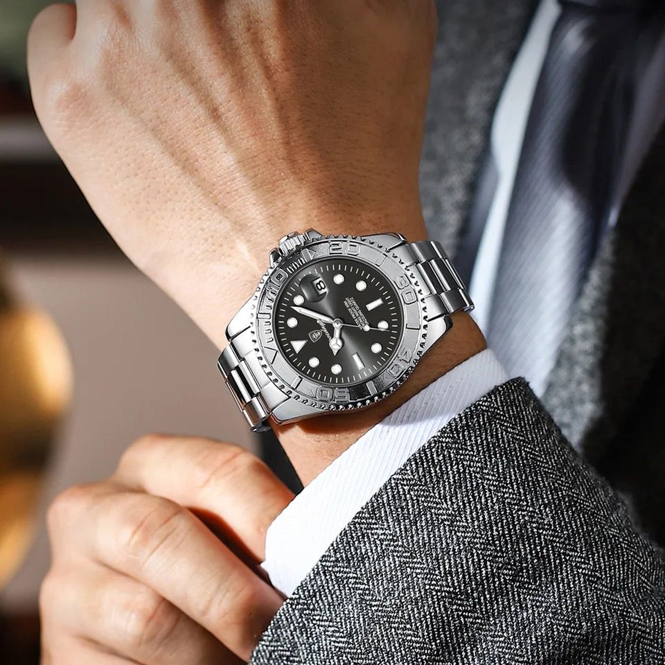 Watch for Men POEDAGAR 680 Luxury Luminous Rotate Case Bezel Fashion Hot Sale Quartz watch