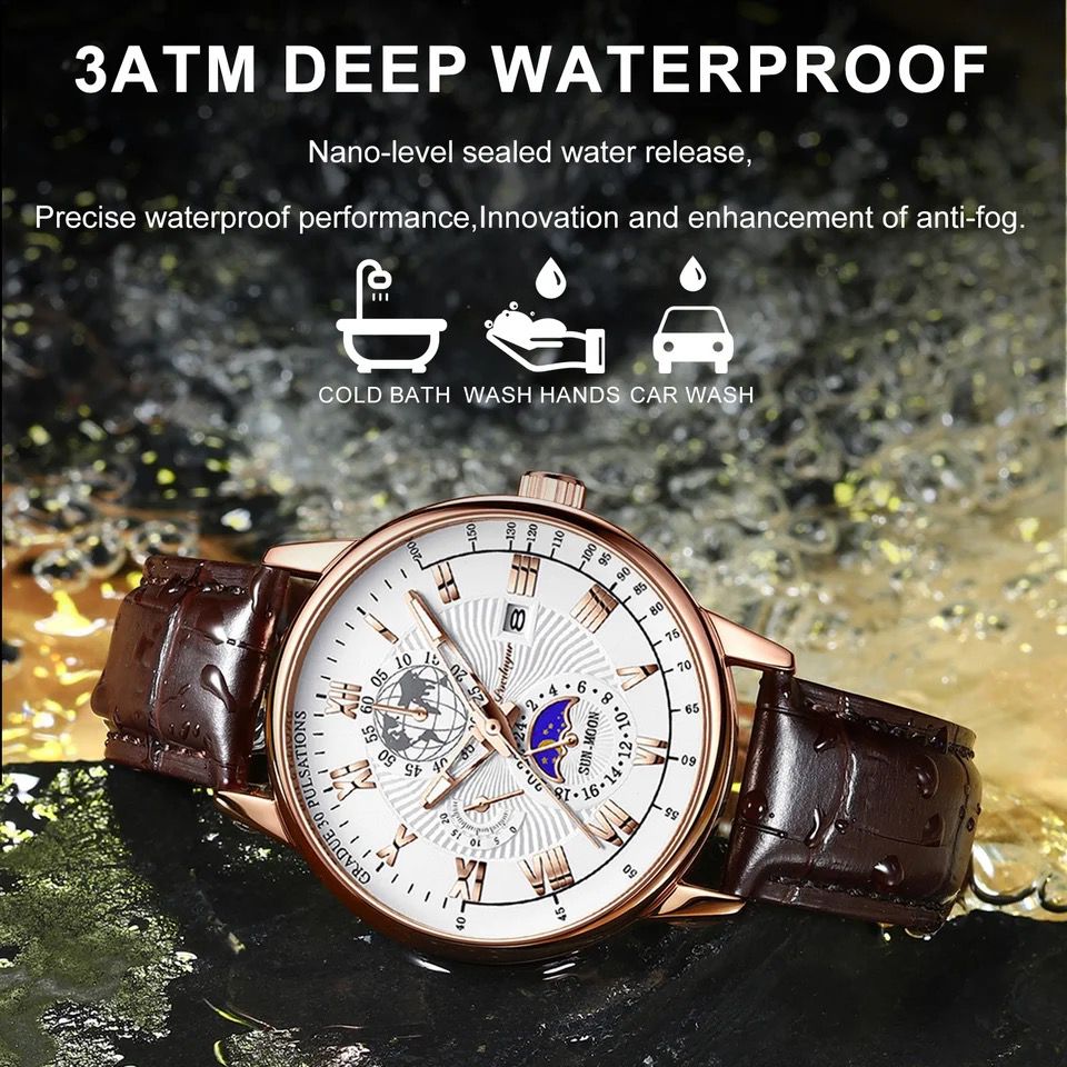 New 2025 POEDAGAR 917 Luxury Watch Business Waterproof Male Clock Luminous Date Stainless Steel Square Quartz Men