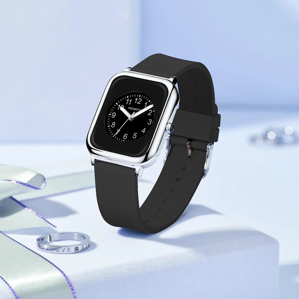 Rebirth 096 Women Watch Top Luxury Female Waterproof Clock Leather silicone Bracelet Fashion new Ladies Wristwatch Gift